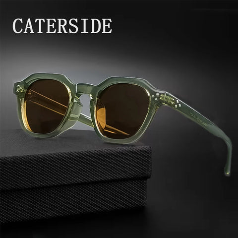 Retro Polarized Sunglasses CATERSIDE – Ultralight TR90 Frame - Men/Women