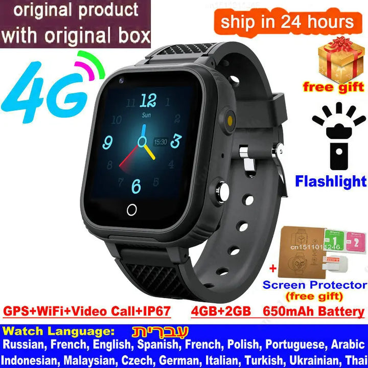 Smart Watch for Kids – 4G GPS, Camera, Video Call, Phone Tracker