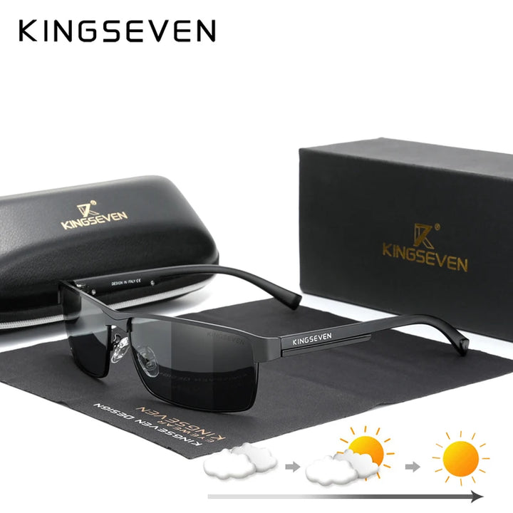 Photochromic KINGSEVEN Sunglasses – Chameleon Lenses, Men’s Sun Glasses