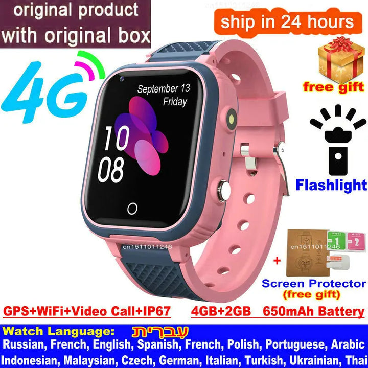 Smart Watch for Kids – 4G GPS, Camera, Video Call, Phone Tracker