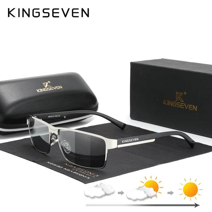 Photochromic KINGSEVEN Sunglasses – Chameleon Lenses, Men’s Sun Glasses