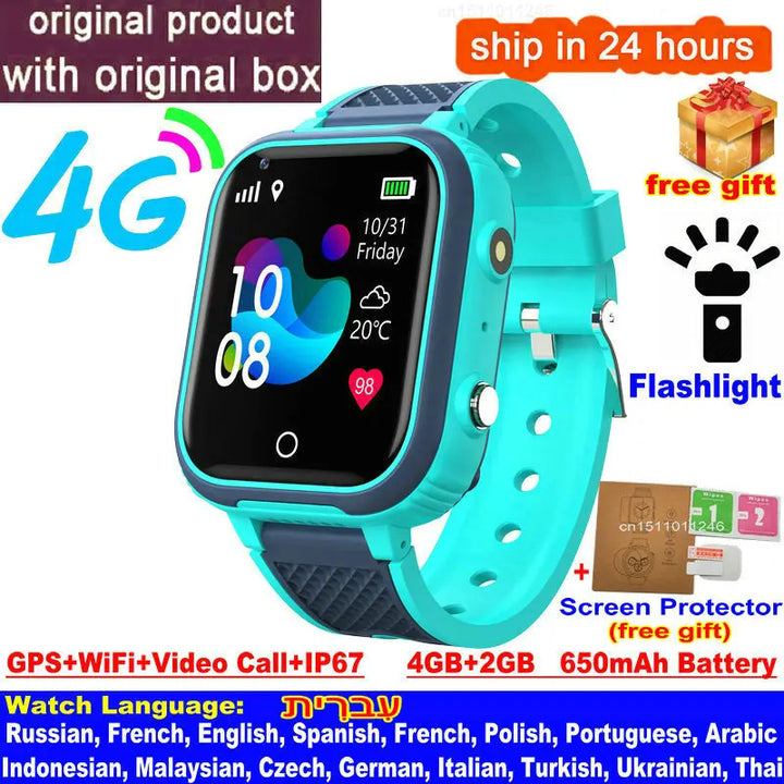 Smart Watch for Kids – 4G GPS, Camera, Video Call, Phone Tracker
