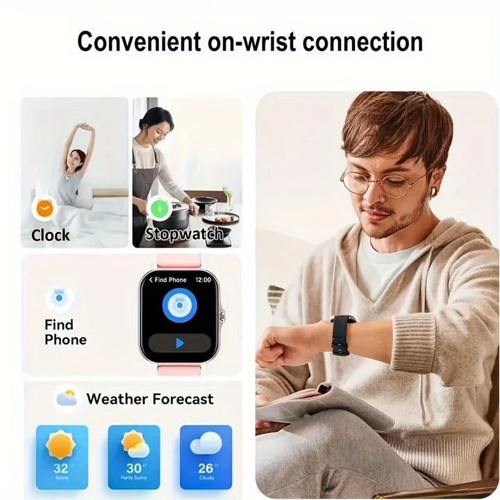 KESHUYOU Smartwatch 2025 – Call, Messages, Sport & Sleep Tracking