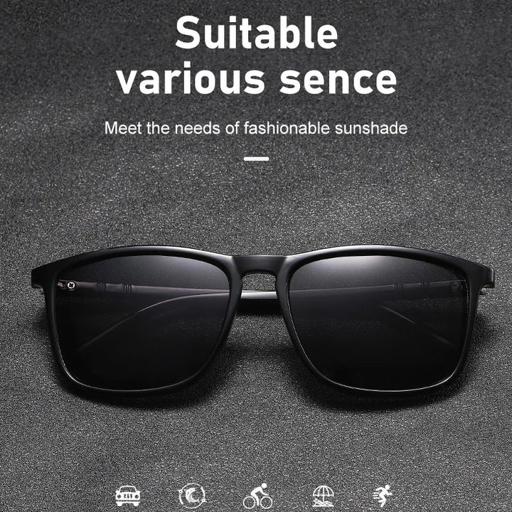 Outdoor Driving Sunglasses – Polarized Square Large Frame, Men & Women