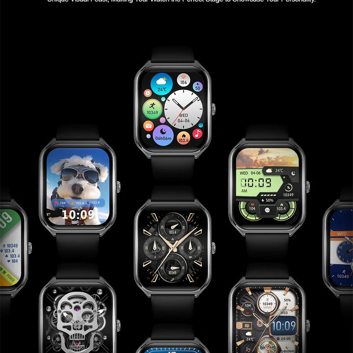 2025 Ultra-Thin Smartwatch 7.5mm – 1.96" AMOLED, BT Calls, Fitness, Waterproof