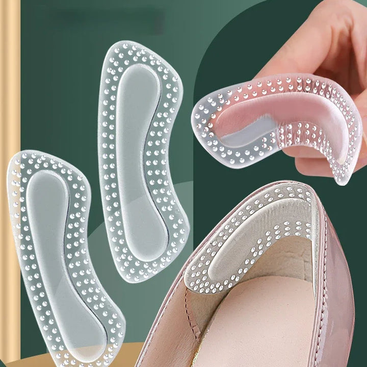 Pair Gel Heel Protectors – Women’s Silicone Cushion Shoe Pads for High Heels, Non-Slip Adjustable