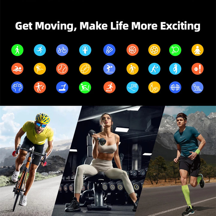 2025 Ultra-Thin Smartwatch 7.5mm – 1.96" AMOLED, BT Calls, Fitness, Waterproof