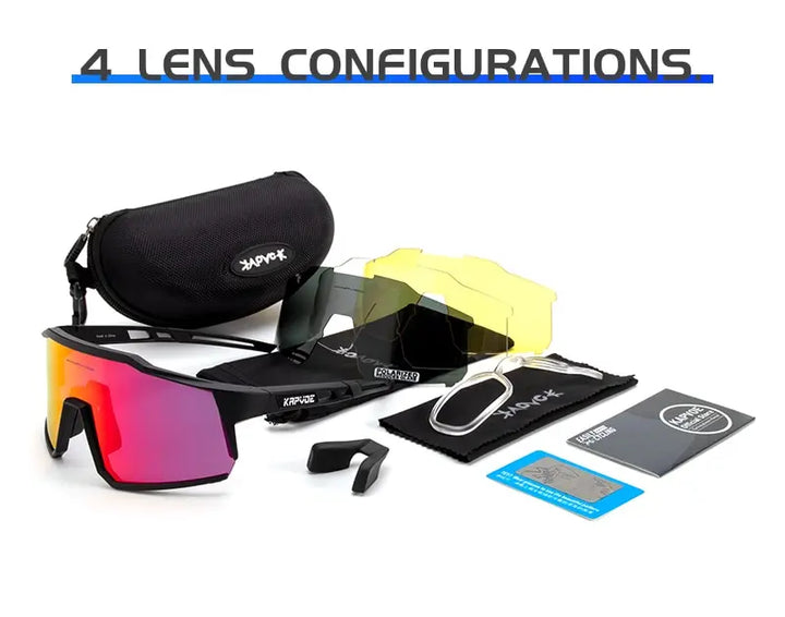 Ultra Light Kapvoe Cycling Glasses – Polarized, MTB & Road, Outdoor Sports