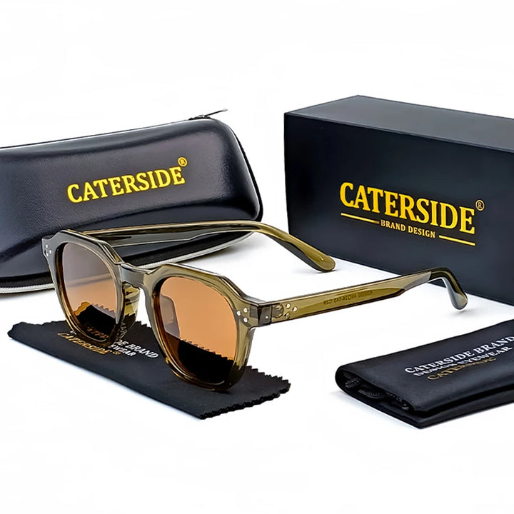 Retro Polarized Sunglasses CATERSIDE – Ultralight TR90 Frame - Men/Women