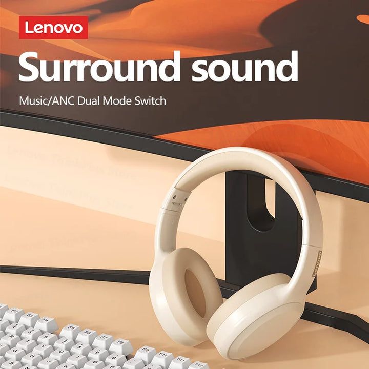 Original Lenovo TH30 Wireless Bluetooth Earphones – Foldable Headset for Sports and Gaming