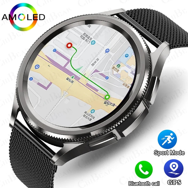 Watch 6 Classic Smartwatch – Bluetooth Call, GPS, Fitness, 2025 New