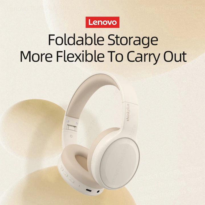 Original Lenovo TH30 Wireless Bluetooth Earphones – Foldable Headset for Sports and Gaming