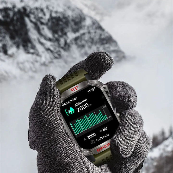 Next-Gen Wearable: LED Flashlight Smartwatch for Men - 600mAh, Bluetooth Calls & Heart Rate