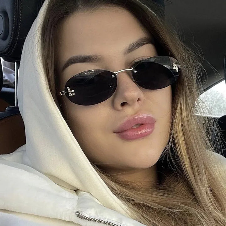 Stylish Retro Oval Sunglasses - Perfect for Driving & Everyday Style
