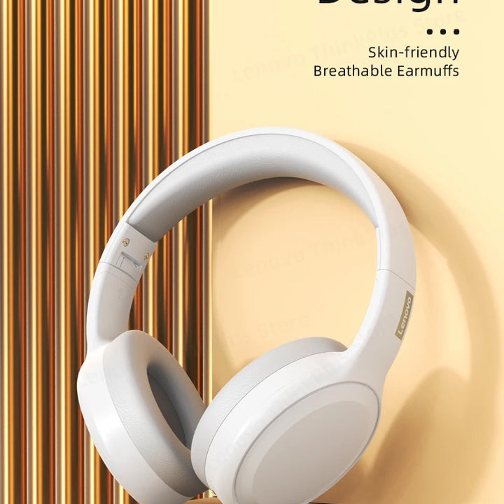 Original Lenovo TH30 Wireless Bluetooth Earphones – Foldable Headset for Sports and Gaming