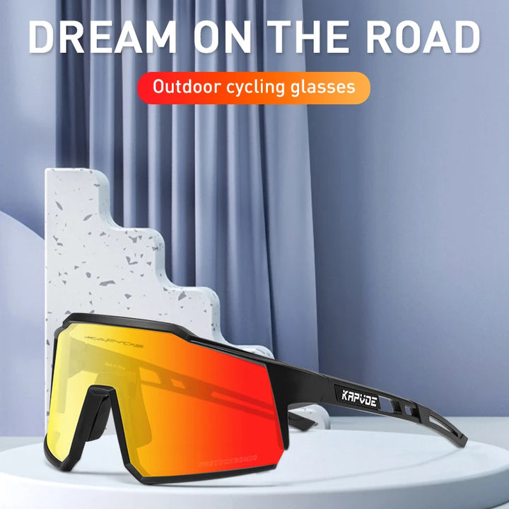 Ultra Light Kapvoe Cycling Glasses – Polarized, MTB & Road, Outdoor Sports