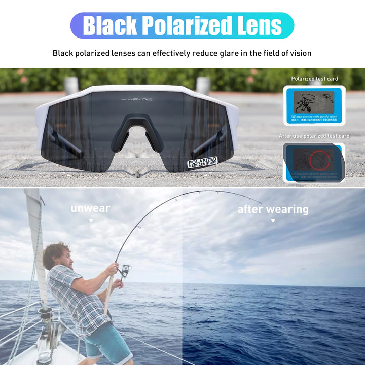 Kapvoe Bike Sunglasses – Outdoor Sport, Mountain Cycling, Polarized Lenses