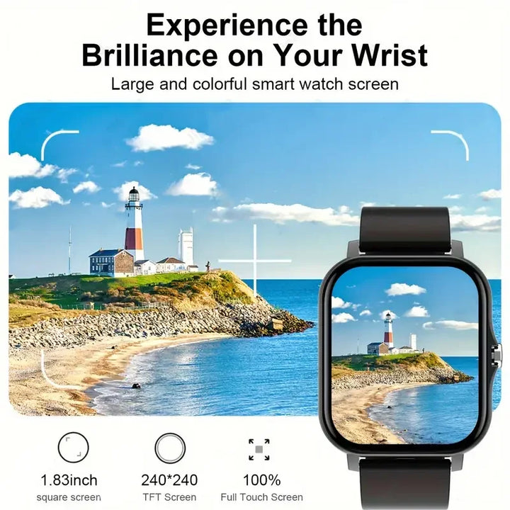 KESHUYOU 2025 Smart Watch – Bluetooth Calling, Blood Oxygen & Blood Pressure Monitor for Men and Women