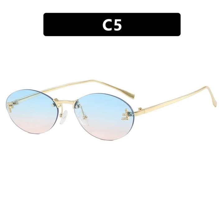 Stylish Retro Oval Sunglasses - Perfect for Driving & Everyday Style