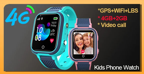 Smart Watch for Kids – 4G GPS, Camera, Video Call, Phone Tracker