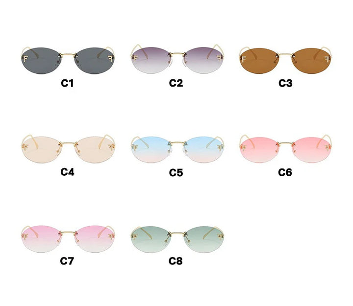 Stylish Retro Oval Sunglasses - Perfect for Driving & Everyday Style