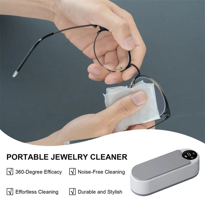 Portable 450ml Ultrasonic Jewelry & Household Cleaner Pod