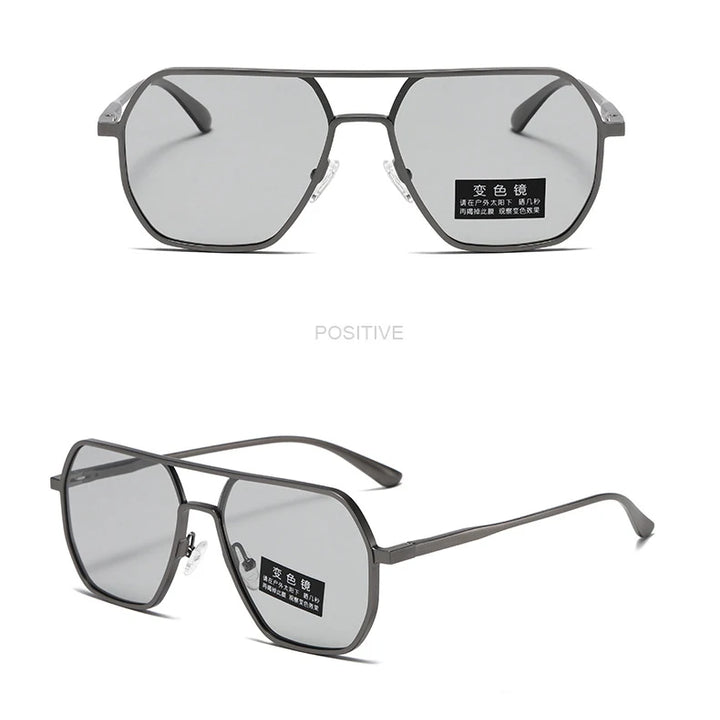 Luxury Metal Photochromic Sunglasses – Polarized, Chameleon Lenses, UV400