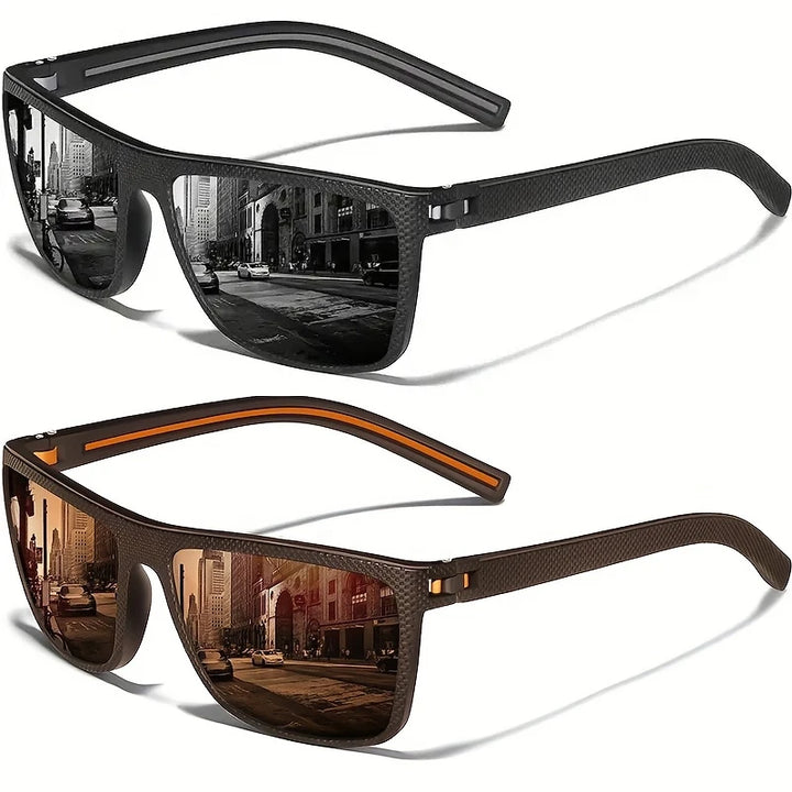 Square Polarized Sunglasses – Lightweight Frame, UV Protection, Men & Women