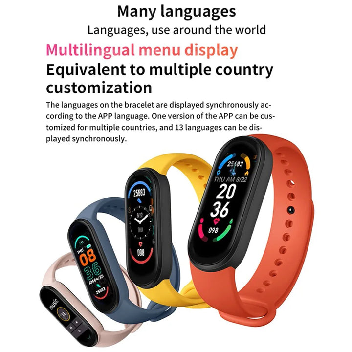 Smart Watch M6 Men Women Fitness Smart Bracelet Sports