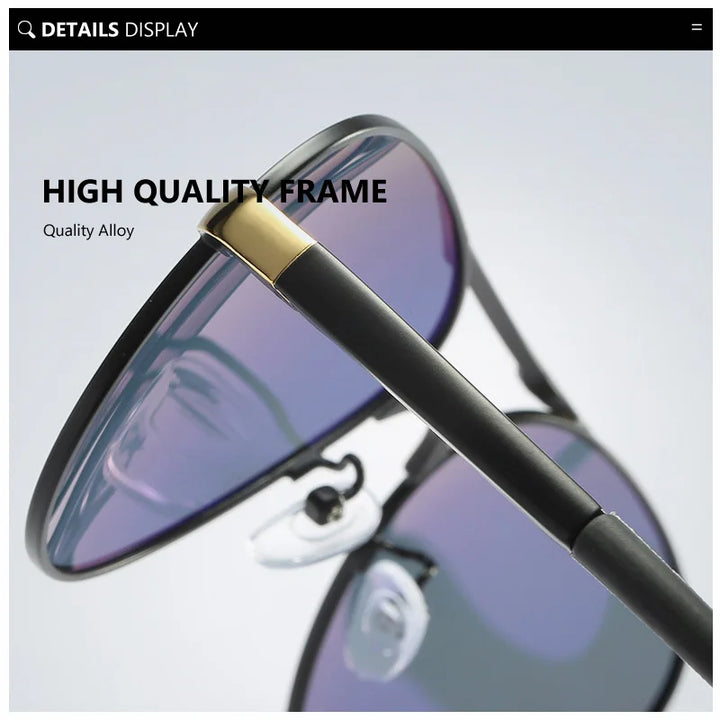 AOWEAR Men’s Sunglasses – Aviation Style, Polarized, Mirror Lens