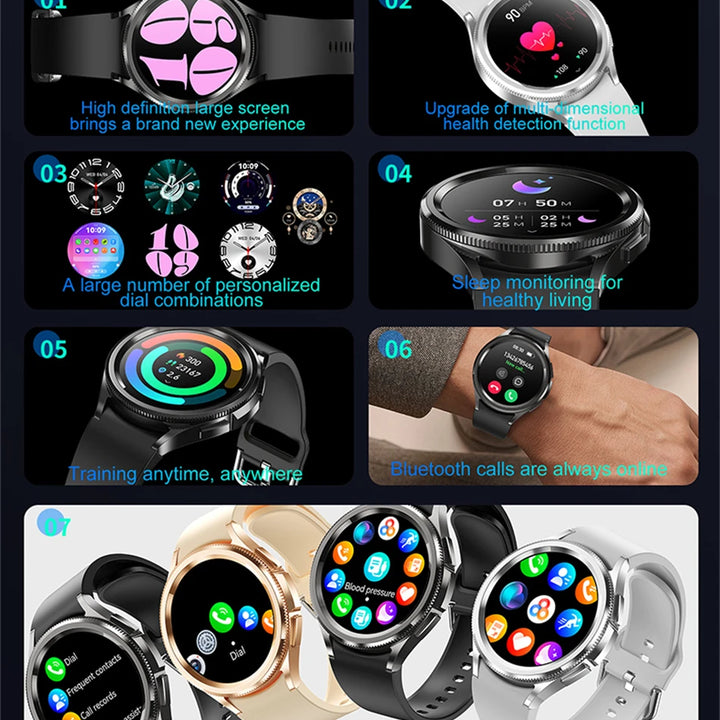 Watch 6 Classic Smartwatch – Bluetooth Call, GPS, Fitness, 2025 New