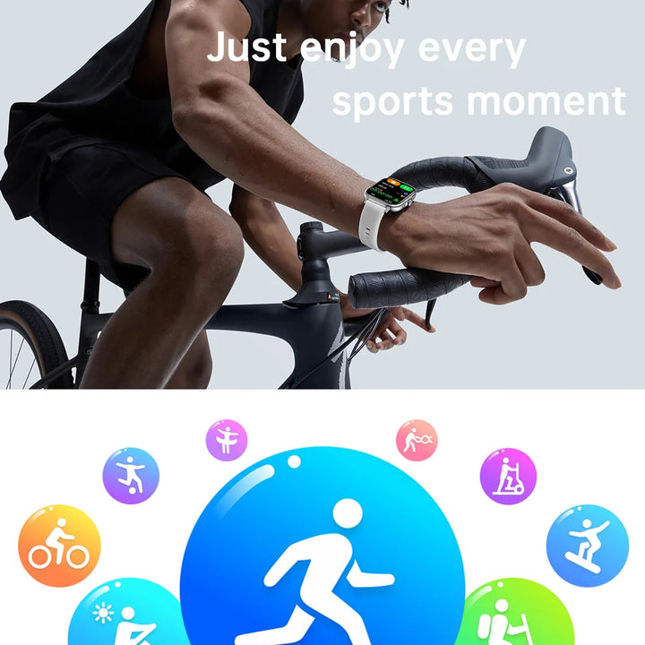 2025 Smartwatch 2.01" – Bluetooth Calls & Music, Waterproof, Fitness Tracker