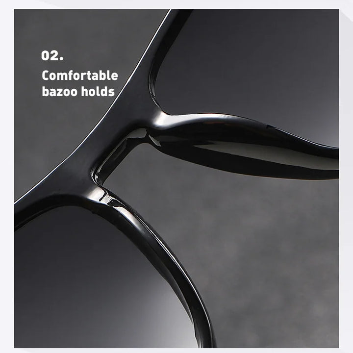Outdoor Driving Sunglasses – Polarized Square Large Frame, Men & Women