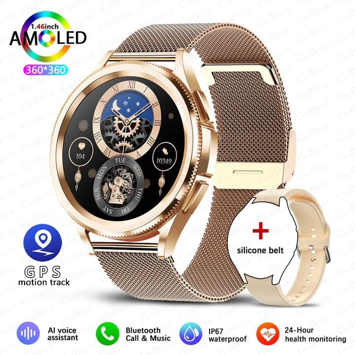 Watch 6 Classic Smartwatch – Bluetooth Call, GPS, Fitness, 2025 New
