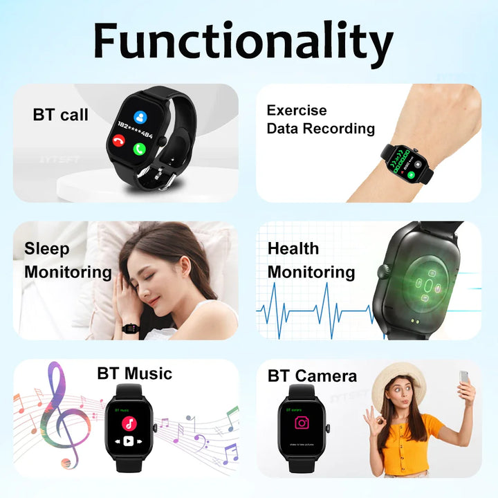H9 Pro MAX Smartwatch – 2.01" Display, BT Calls, Fitness, Alerts