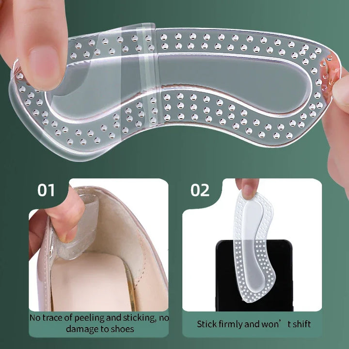 Pair Gel Heel Protectors – Women’s Silicone Cushion Shoe Pads for High Heels, Non-Slip Adjustable
