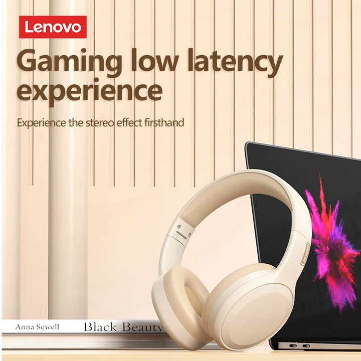 Original Lenovo TH30 Wireless Bluetooth Earphones – Foldable Headset for Sports and Gaming