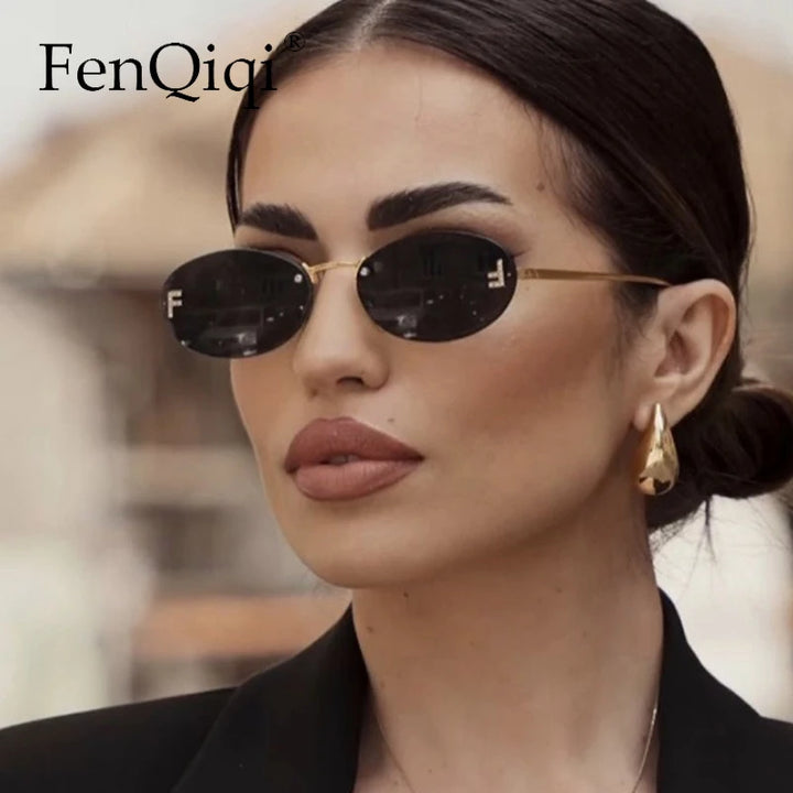 Stylish Retro Oval Sunglasses - Perfect for Driving & Everyday Style
