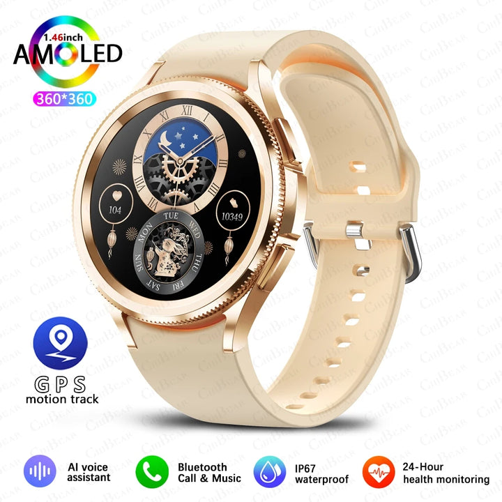 Watch 6 Classic Smartwatch – Bluetooth Call, GPS, Fitness, 2025 New