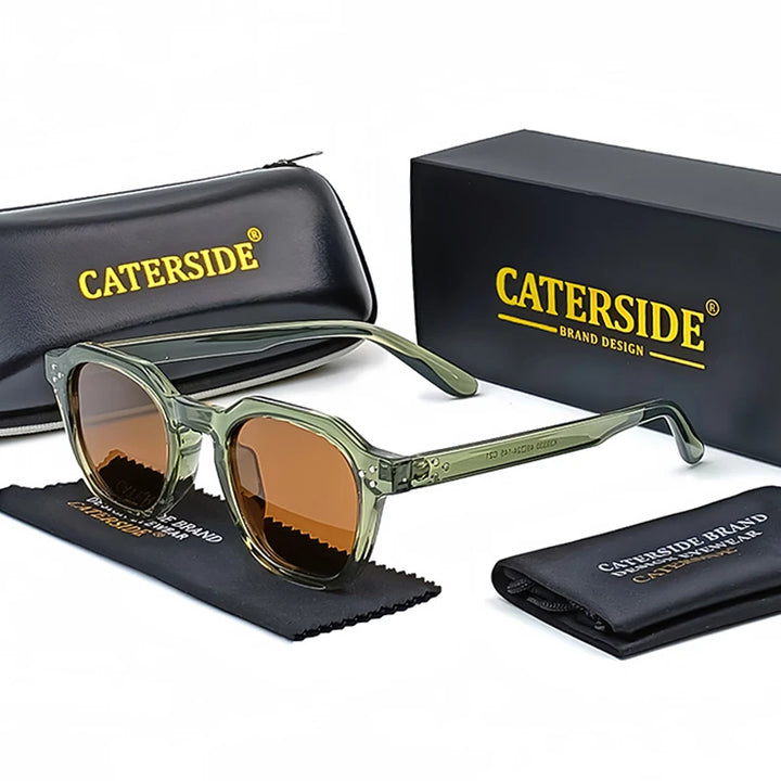 Retro Polarized Sunglasses CATERSIDE – Ultralight TR90 Frame - Men/Women