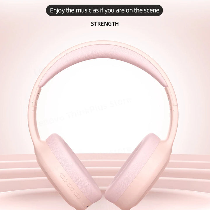 Original Lenovo TH30 Wireless Bluetooth Earphones – Foldable Headset for Sports and Gaming