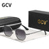 GCV Classic Retro Women’s Rectangular Square Metal Frame Sunglasses with Polaroid Lenses