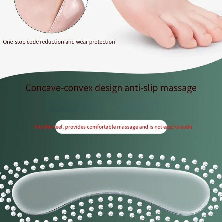 Pair Gel Heel Protectors – Women’s Silicone Cushion Shoe Pads for High Heels, Non-Slip Adjustable