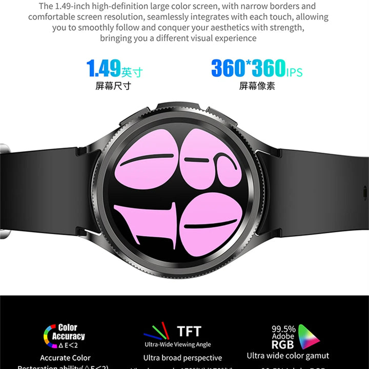 Watch 6 Classic Smartwatch – Bluetooth Call, GPS, Fitness, 2025 New