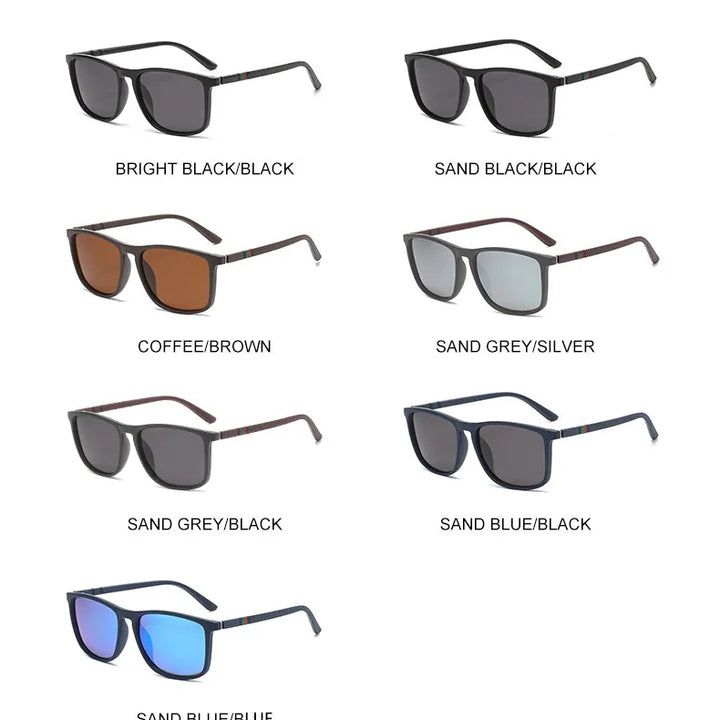 Outdoor Driving Sunglasses – Polarized Square Large Frame, Men & Women