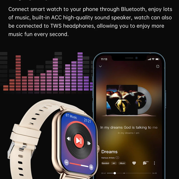 2025 Smartwatch 2.01" – Bluetooth Calls & Music, Waterproof, Fitness Tracker