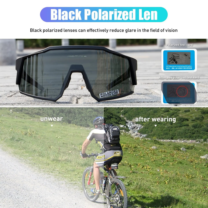 Ultra Light Kapvoe Cycling Glasses – Polarized, MTB & Road, Outdoor Sports