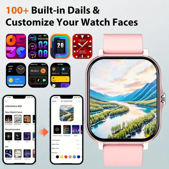 KESHUYOU 2025 Smart Watch – Bluetooth Calling, Blood Oxygen & Blood Pressure Monitor for Men and Women