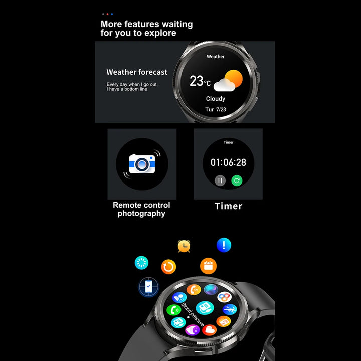 Watch 6 Classic Smartwatch – Bluetooth Call, GPS, Fitness, 2025 New