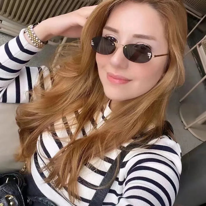 Stylish Retro Oval Sunglasses - Perfect for Driving & Everyday Style